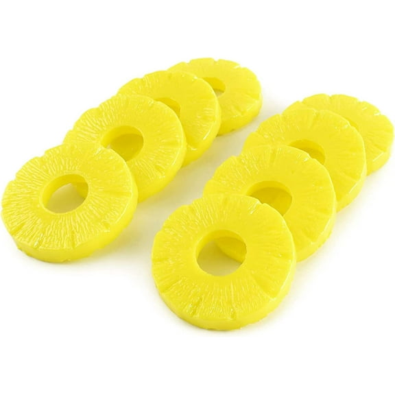 Nvzi Artificial Fruits Pack, Fake Fruit Set Plastic Fruit for Decor, Decorative Fruit for Home Party Vase Fillers Photography Props (Pineapple slices10pcs)