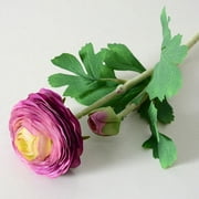 Nvzi Artificial Ranunculus Flowers with Real Touch Stem, Silk Ranunculus Flowers6 Pack Purple