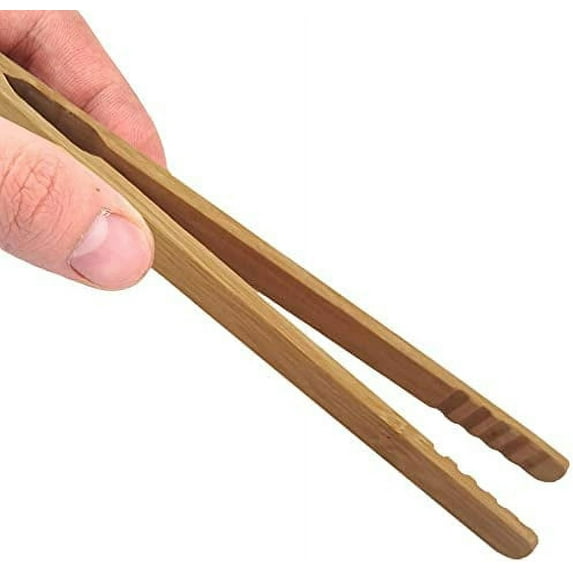 Xiao Hua bamboo toast tongs wooden toast tongs kitchen fruit clamp toast fruit bread kimchi, 1 piece