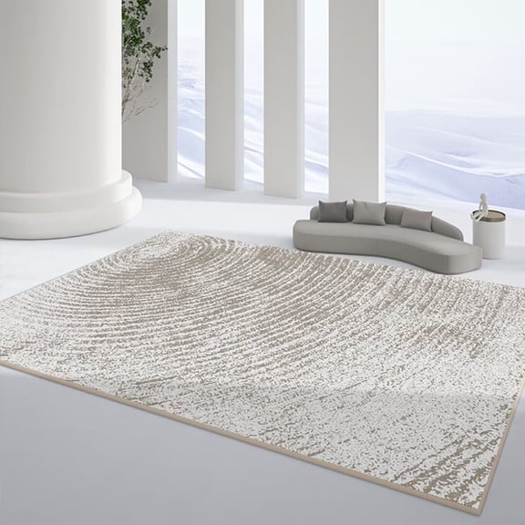 Nvzi Bathroom Rug Mat, Non-Slip Plush Shaggy Bath Carpet, Machine Wash Dry, Brown,24*16inch