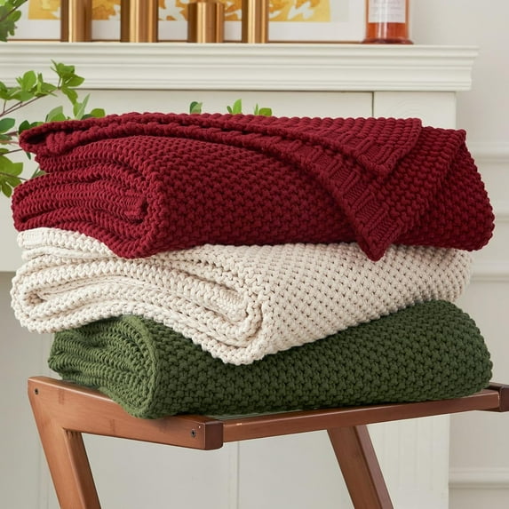 Nvzi Bed Blanket, 1 Pc Red Cooling Throw Blanket - 130*160cm Big Blanket for Bed,Napping blanket,Sofa blanket, Soft Acrylic Throw Blanket, Ideal Bed Blankets for All Seasons