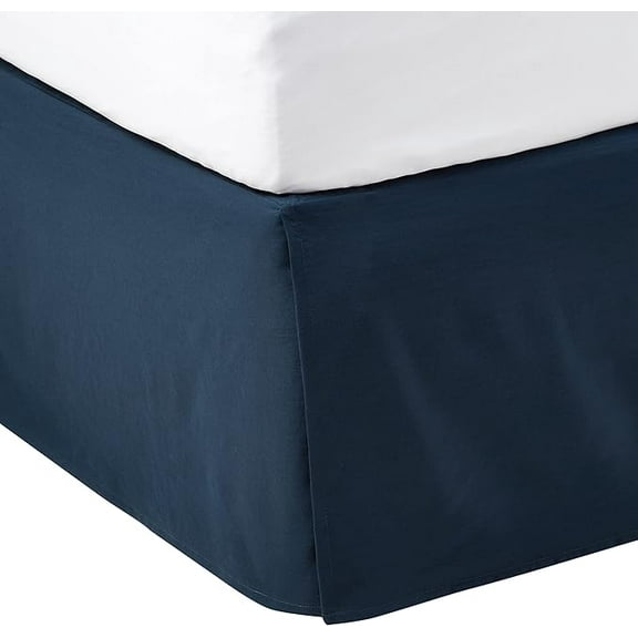 Nvzi Bed Skirt,Full Bed Skirts 54x75+Drop14inch 1pc Lightweight Pleated Bed Skirt–Ideal Skirt for Bed, Suitable for Bedroom,Home,Soft Polyester Bed Skirt in Blue for Bedding Decoration