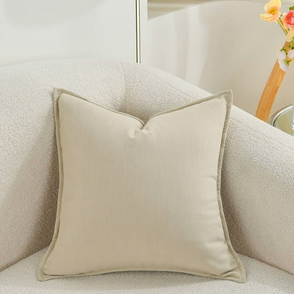 Nvzi Beige Couch Pillow 45x45cm - Pillow Decorative for Bed, Polyester Cover & Filling, 1 Piece, Stylish Accent for Living Room, pillows decorative throw pillows, Soft Durable Decorative Pillow