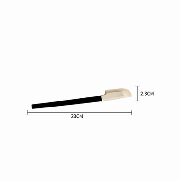 Nvzi Black Round headed Silicone Spatula - 23*2.3cm Heat Resistant Spatulas, Jam cake cream spatula, Silicone with Nylon Handle, spatulas for kitchen use,Ideal for Baking & Cooking, 1 Piece​