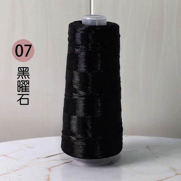 Nvzi Black Sparkling Gold and Silver Core Thread Spoil -1 roll, 7 oz/200g Sparkling Yarn, with Plastic Thread Spoil, Sewing Thread Crochet Embroidery Wedding Party Decoration
