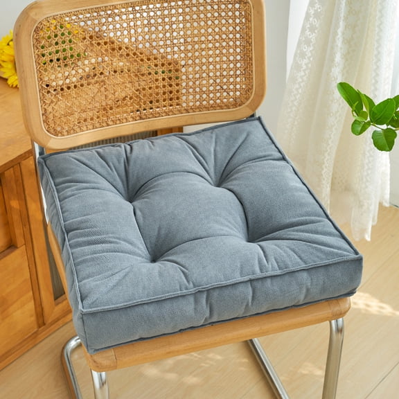 Nvzi Blue Meditation Floor Cushion -1 piece, 18x18x4 inches, outdoor yoga tatami floor mat, comfortable floor seat, suitable for fireplace, living room