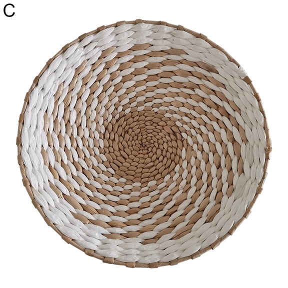 Nvzi Bohemian Style Wall Decoration - White & Brown Wall Decor, 20*4cm Rattan & Paper Rope Home Decor, Weaving ornament,Room Decor for Wall Decorations, 1 Piece,A3 model