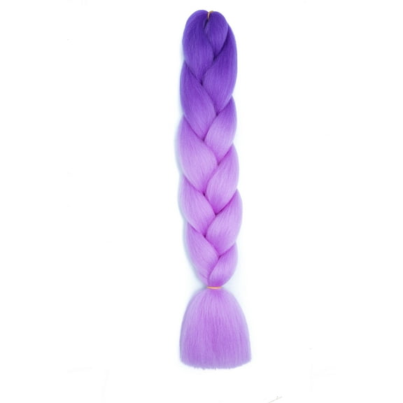 Nvzi Braiding Hair Extensions for Women 3 Packs 100g/Pack 24Inch High TemperatureSynthetic Braiding Hair for Twist Crochet Braids Purple to Light Purple