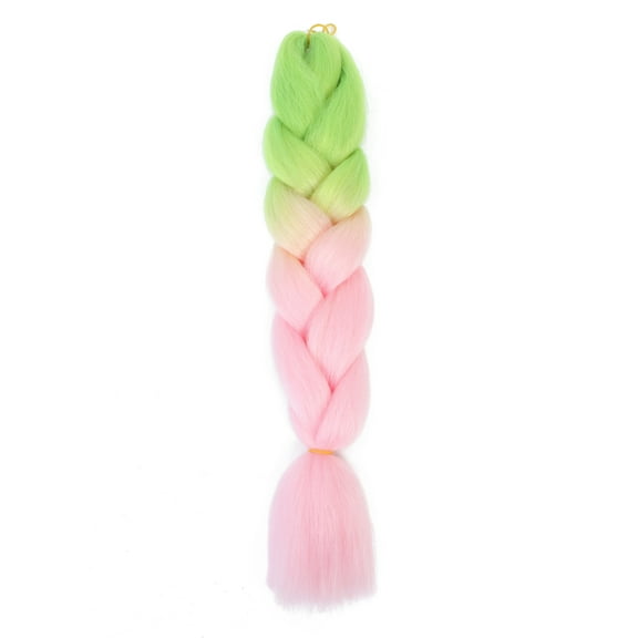 Nvzi Braiding Hair Extensions for Women 6 Packs 100g/Pack 24Inch High TemperatureSynthetic Braiding Hair for Twist Crochet Braids Green to Pink