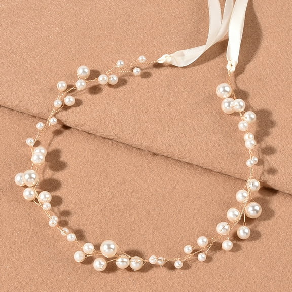 Nvzi Bridal Flower Wedding Hair Pins Crystal Pearl Hair Combs Clips Headpiece Gold Wedding Hair Accessories Jewelry with Rhinestone for Brides Bridesmaids Women Girls (Gold)