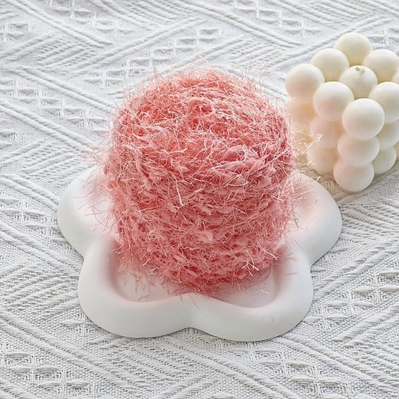 Nvzi Bright Silk Hand Mixed Wire Yarn Crochet,50g/1 Roll - Soft Vibrant Silk Blend Yarn for Crocheting,Knitting Projects,Craft Making-Premium Hand-Mixed Wire Yarn with Bright Color,dark pink