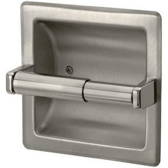 Nvzi Brushed Nickel Recessed Toilet Paper Holder - Includes Rear Mounting Bracket