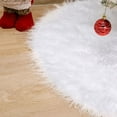 thumbnail image 1 of Nvzi Christmas Tree Skirt-1 Piece White Soft Plush Tree Skirt,6cm plush 30in Diameter,Polyester&Fabric Material,Festive Christmas Tree Skirt for Holiday Home Christmas Tree Decoration​, 1 of 4