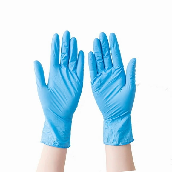 Nvzi Cleaning Gloves-100 Pcs Disposable Gloves,Large Size Nitrile Gloves(Latex Free),24cm Length Blue Gloves,Suitable for Daily Cleaning & Kitchen Use,Gloves Disposable Meet Hygiene Needs​