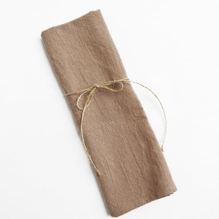Nvzi Cloth Napkins, 8 Pack 30*30cm Coffee Cotton Dinner Napkins, Washable Dinner Napkins Cloth for Dining Table, Reusable Cotton Linen Napkins(No cotton rope included)