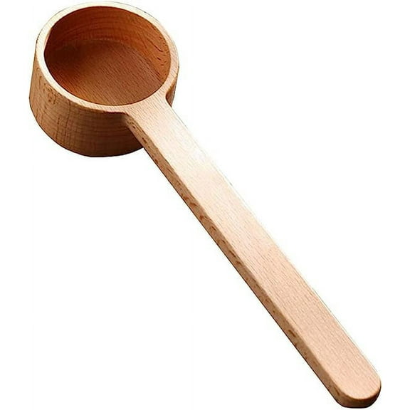 Nvzi Coffee Scoop, Coffee Spoons,Style Beech Wooden Coffee Ground Spoon, Measuring for Ground Beans or tea, Soup Cooking Mixing Stirrer Kitchen Tools Utensils, 1 Wooden Tea Scoop