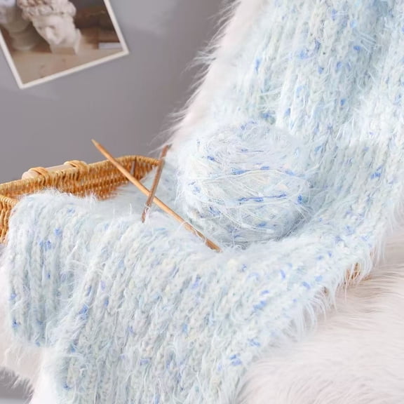 Nvzi Color Handmade Yarn -150g 2-roll Handmade Blended Art Yarn, Textile Art Supplies Craft Yarn, Suitable for Wall mounted Weaving Yarn and Creative DIY Projects, Style S