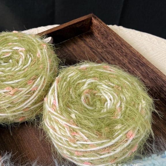 Nvzi Color Handmade Yarn -150g 2-roll Handmade Blended Art Yarn, Textile Art Supplies Craft Yarn, Suitable for Wall mounted Weaving Yarn and Creative DIY Projects, Style A