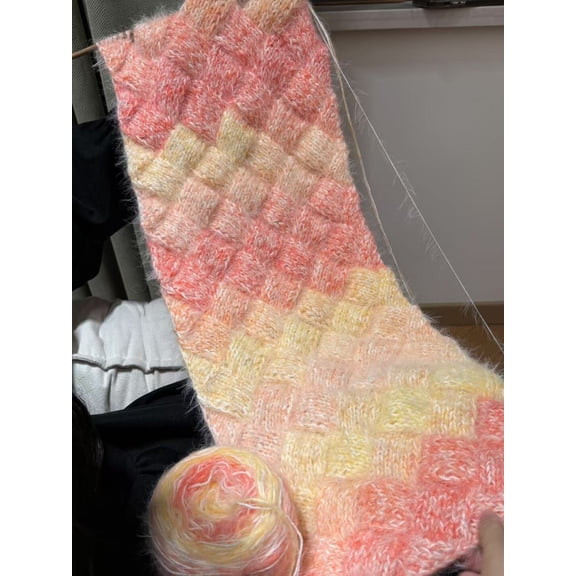 Nvzi Color Handmade Yarn -150g 2-roll Handmade Blended Art Yarn, Textile Art Supplies Craft Yarn, Suitable for Wall mounted Weaving Yarn and Creative DIY Projects, Style N