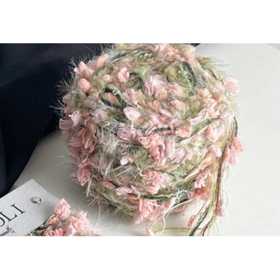 Nvzi Color Handmade Yarn -150g 2-roll Handmade Blended Art Yarn, Textile Art Supplies Craft Yarn, Suitable for Wall mounted Weaving Yarn and Creative DIY Projects, Style C