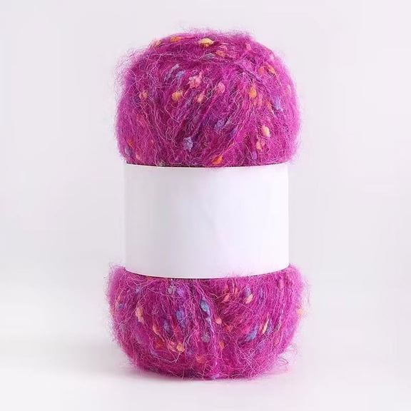Nvzi Colorful rose pink Crocheting Yarn, 2 roll Worsted Weight Acrylic Yarn for Crafting, 40% Polyester & 60% Acrylic Yarn, Soft & Durable Yarn for Knitting, Crocheting Projects