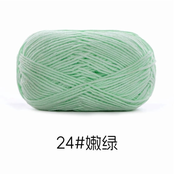Nvzi Combed Milk Cotton,Medium Thick Yarn - 35g1 Roll,Soft and Skin-Friendly,Ideal for Knitting Clothes,Handicrafts and Blankets,Can weave numerous projects,suitable for beginners,light green
