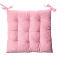 thumbnail image 1 of Nvzi Corduroy Chair Cushion with Ties Ultra Soft Warm Floor Cushion for Kids Reading Nook Comfortable Square Seat Cushion for Adult 15.7”x15.7”, Pink, 1 of 4