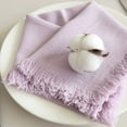 thumbnail image 1 of Nvzi Cotton Heat Resistant Placemats, Dining Room Table Mats, Protect Surfaces,Non-Slip Washable Table Mats，Kitchen Decor Accessories（Set of 6, Size 17.71*17.71in，Light Purple）, 1 of 4