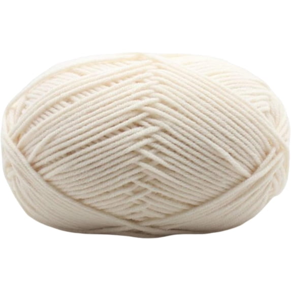 Nvzi Cotton Yarn,Knitting Wool Yarn Ultra Soft 4Ply Milk Cotton Crochet Knitted Yarn for DIY Hand Knitting Baby Wool Craft Shawl Scarf Crochet Thread Supplies (Beige )
