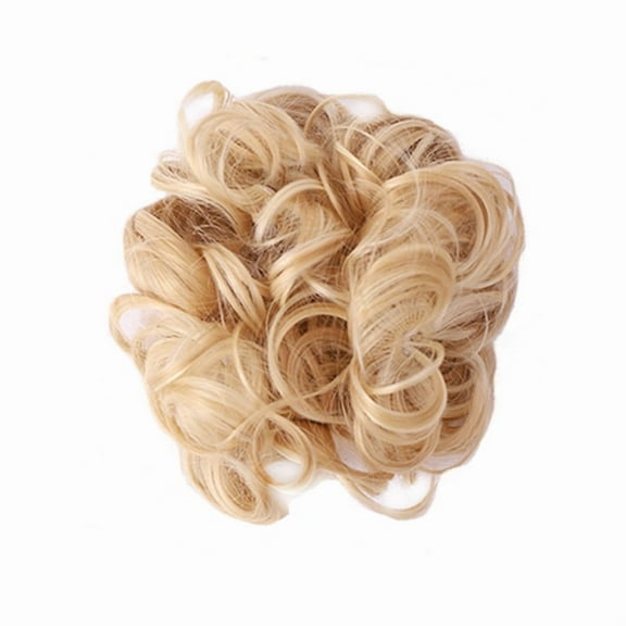 Nvzi Curly Bun Hair Piece - Hair Bun Extension for, 70CM Length, golden , 1 Pcs Heat-Resistant High-Temperature Silk, Natural-Looking Hair Pieces for & Special Occasions Hairstyling