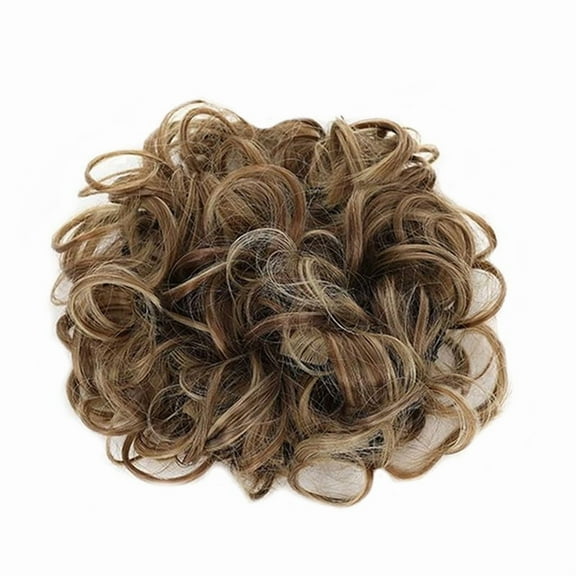 Nvzi Curly Bun Hair Piece - Hair Bun Extension for, 70CM Length, light brown , 1 Pcs Heat-Resistant High-Temperature Silk, Natural-Looking Hair Pieces for & Special Occasions Hairstyling