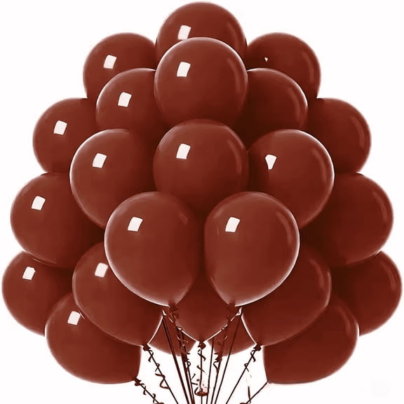 Nvzi Dark Brown Latex Party Balloon Set -40 pieces, 10 inches, durable and long-lasting, suitable for Valentine's Day, wedding, birthday, engagement, indoor and outdoor decoration
