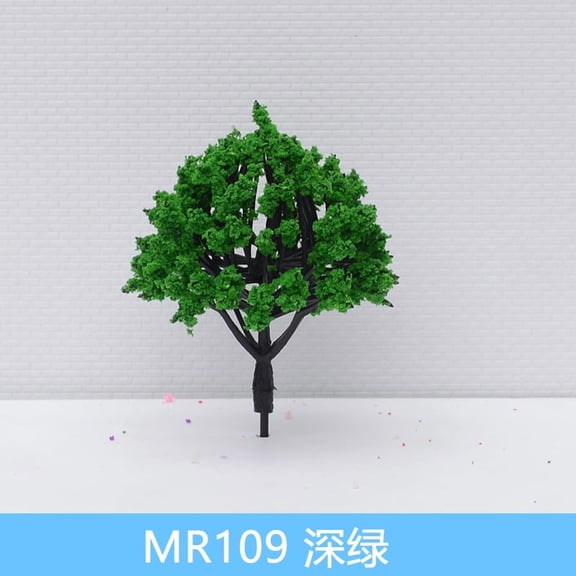 Nvzi Dark Green mini model shrub tree -30 pieces, 2-inch high mini fake tree model, realistic leaf texture, DIY landscape and photography props mini forest decoration