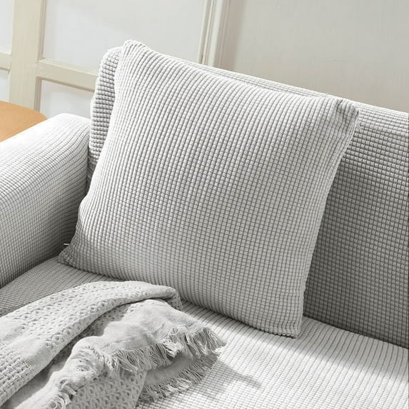 Nvzi Decorative Pillow for Couch, Throw Pillows 40*40cm ,Throw Pillow Set with Polyester Cover & PP Cotton Filling, 2 Pieces for Home Decor, Soft & Stylish,Grayish+white.