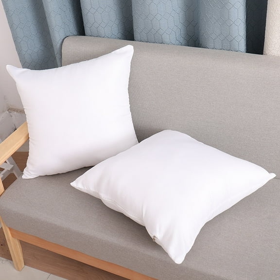 Nvzi Decorative Pillow Inserts,Cushion,2 Piece,40×40cm White,Brushed fabric Throw Pillow Insert,Premium PP Cotton Couch Pillow,Fluffy Soft Pillow Inserts for Sofa/Bed/Living Room/Home Decor