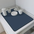 thumbnail image 1 of Nvzi Dish Drying mat for Kitchen Water Absorbent mat Drying mat for Kitchen Utensils Large Dry mat for Kitchen Utensils Drying mat Water Absorbent mats for Kitchen Items (Dark Blue), 1 of 5