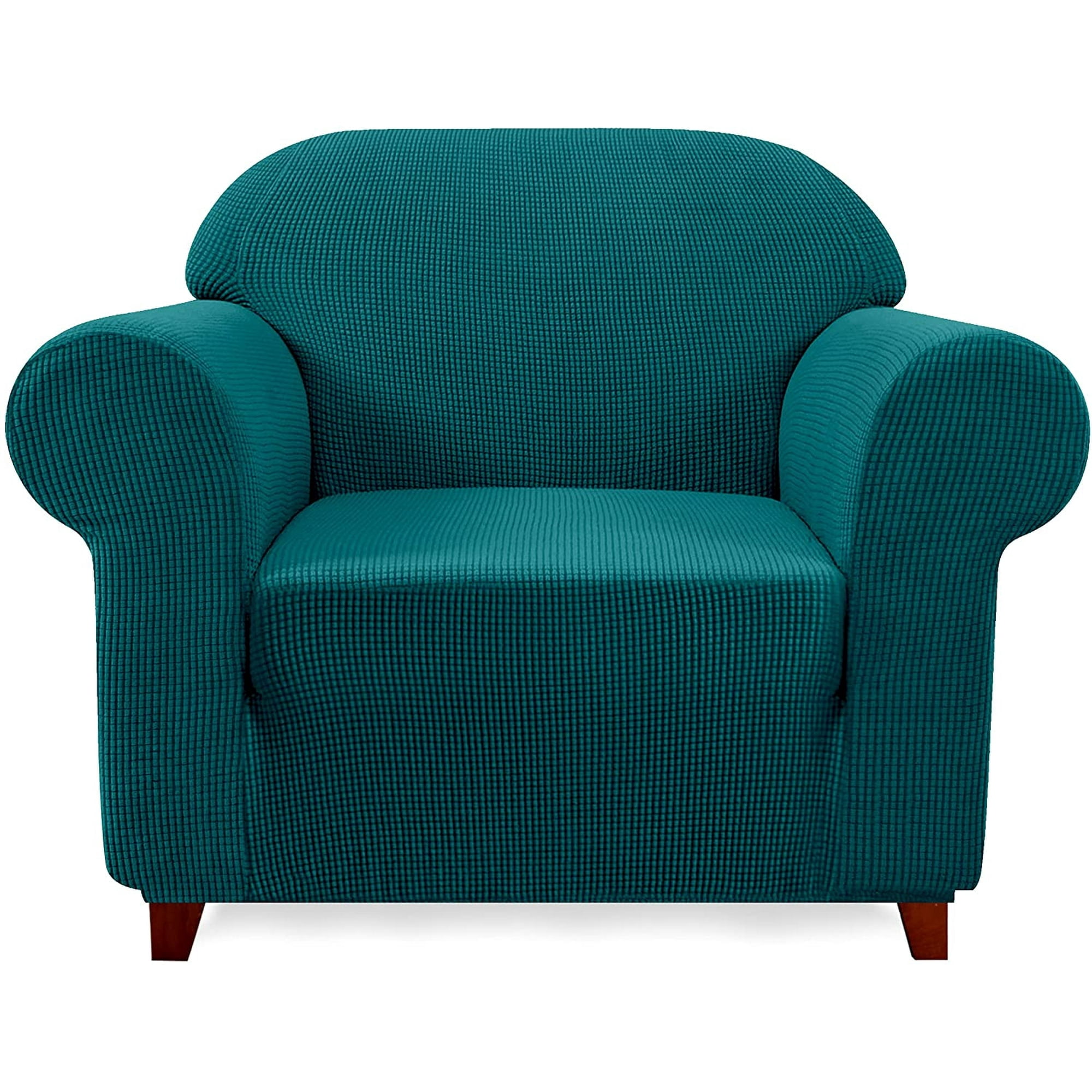 Nvzi Elasticity Slipcovers, 1 Piece Single Size Blue Green Stretch Couch Covers, Sofa Cover,Couch Covers For Sofa, Elastic Stretch Slipcover for Couch, Fit Most Standard Single Seater Sofas
