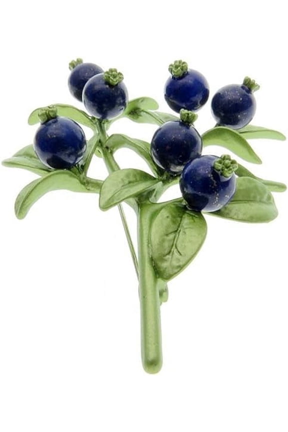 Elegant Women Brooch Pin Blueberry Branch Style Wedding Party Accessory Jewelry