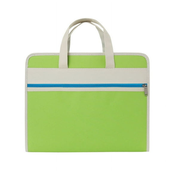 Nvzi Expanding Accordion Folder with Handle,Document File Folder Organizer for Paperwork Oxford Cloth A4 Letter Size with Zipper Closure Green