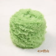 Nvzi Faux Fur Yarn, Soft Fluffy Crochet Yarn, Cozy Blanket Yarn, 200g Fuzzy Plush Yarn for Hand Knitting, Crocheting and DIY Craft Projects,Green