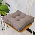 thumbnail image 1 of Nvzi Faux Linen Square Padded Chair Seat Cushion,Soft Solid Chair Pads,Comfortable Sitting for Office,Home or Car 20"x20" Grey, 1 of 4