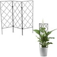 thumbnail image 1 of Nvzi Garden Trellis 20.8” x 7.8” Black Cast Iron Rectangle Trellises (3 Count), 1 of 5