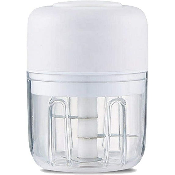 Nvzi Garlic Chopper Electric Mini USB Portable, Food Processor, Garlic Press Mincer, Grinder for Meat Vegetable, BPA Free (1cup, White)