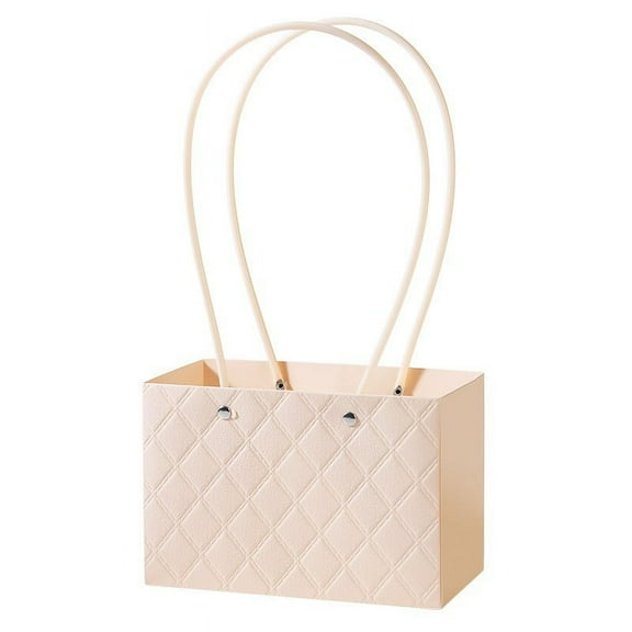 Nvzi Gifts, flowers, gift boxes, packaging bags, waterproof three-dimensional embossed flower packaging bags, gift bags (light pink rectangular)