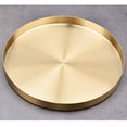 thumbnail image 1 of Nvzi Gold Round Storage Trays, Stainless Steel Metal Presentation Plates, Decorative Storage Organizer Serving Tray for Jewelry/Cosmetic/Kitchen Tableware,, 1 of 4