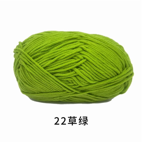 Nvzi Green knitted yarn -3 rolls, 50g of soft cotton yarn per roll, acrylic blended crochet knitted hand yarn, suitable for beginners' scarves, hats, and all DIY craft projects