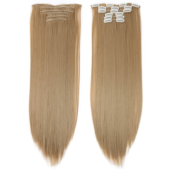 Nvzi Hair Extensions & Wigs - Clip On Hair Pieces, 1 Pcs,deep gold, 55.88CM Length, Natural Texture for Women, Easy Clip-In Installation, All-Day Comfort & Durability