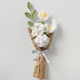 thumbnail image 1 of Nvzi Handmade Knitted Crochet Flower Bouquet Crocheted Rose Daisy Flower and Hydrangea Fake Flowers Bouquet Crochet Flowers Arrangement Valentines Day Mothers Day Birthday Best Gift（White）, 1 of 5