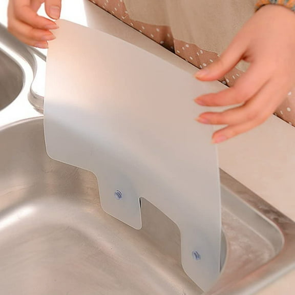 Nvzi Kitchen Sink Splash Guard, 3pcs Dish Washing Baffle Board Sink Board Protector with Attached Sucker,Sink Anti-Splash Proof Retaining Plate Water Separator for Kitchen Bathroom