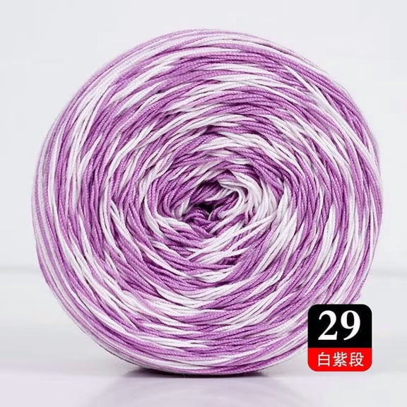 Nvzi Knitted Gradient Wool Yarn -3 rolls, 50g dyed wool yarn per roll, soft to the touch, bright saturation, suitable for gradient scarves and knitting projects. Style 29